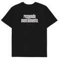 Camiseta TAL CUAL 'Respondo Mentalmente' — algodón orgánico. Vista delantera.