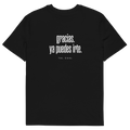 Camiseta TAL CUAL 'Gracias. Ya puedes irte.' — algodón orgánico. Vista delantera.